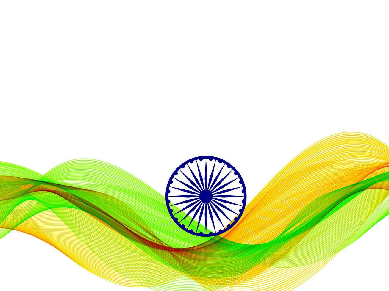 Abstract tricolor indian flag background illustration vector