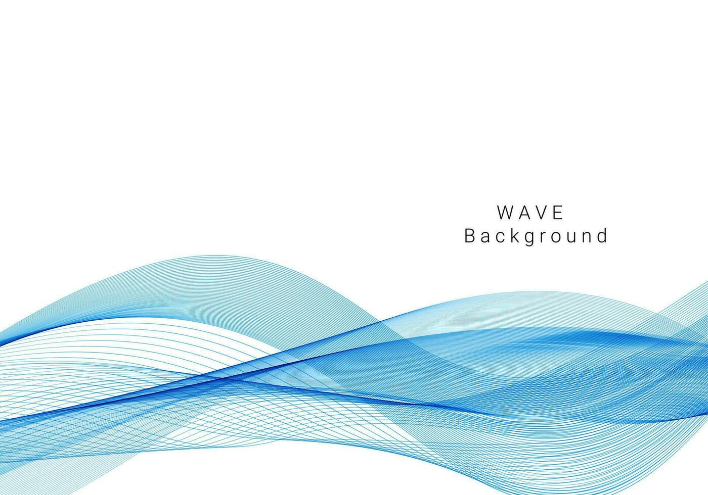 Stylish smooth blue decorative wave design background vector