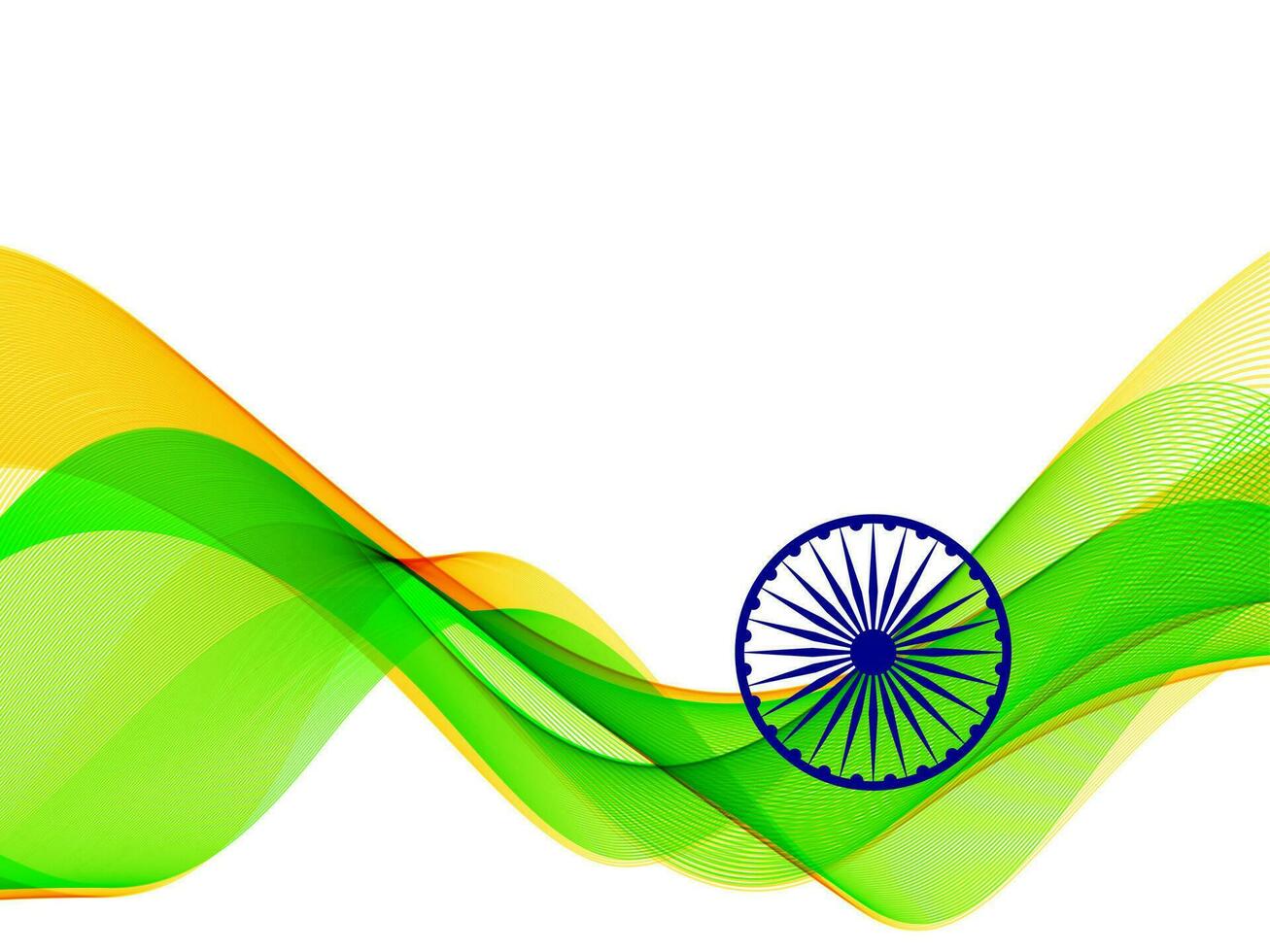 Abstract tricolor indian flag background illustration vector