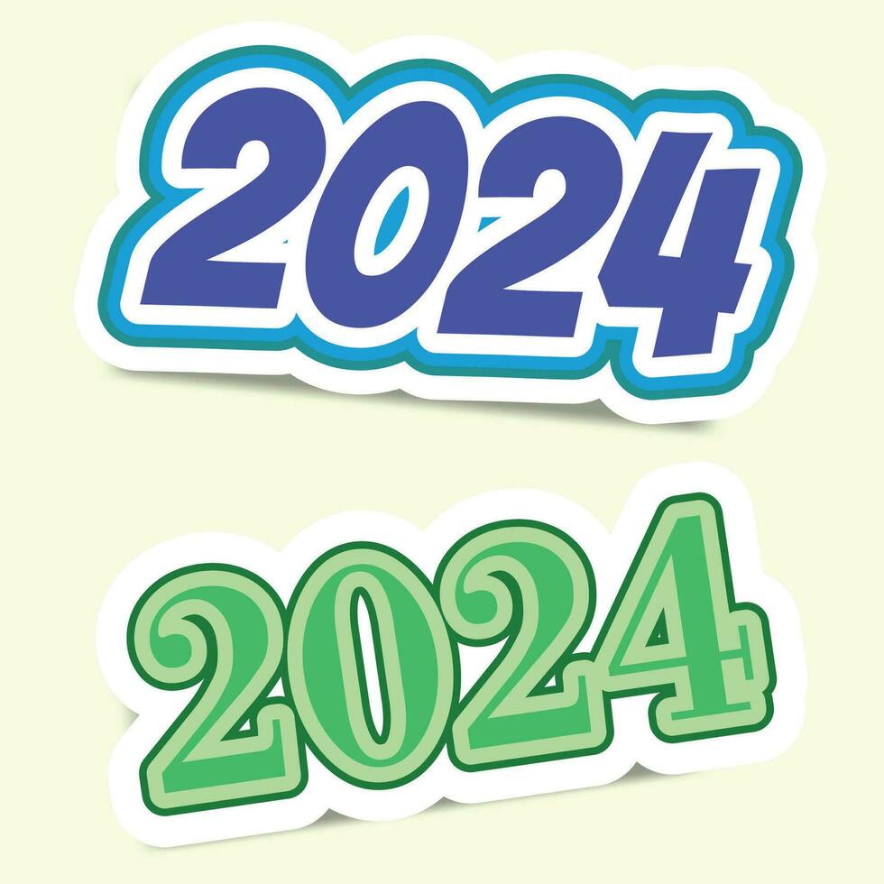 Vector 2024 Sticker set collection 36274882 Vector Art at Vecteezy