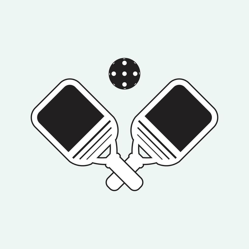 Pickleball vector vector traditional symbol icon for playing pickleball