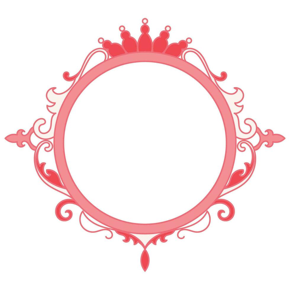Vintage lines about love, pink lines and mirror circles. For decorating Valentine's Day cards. vector