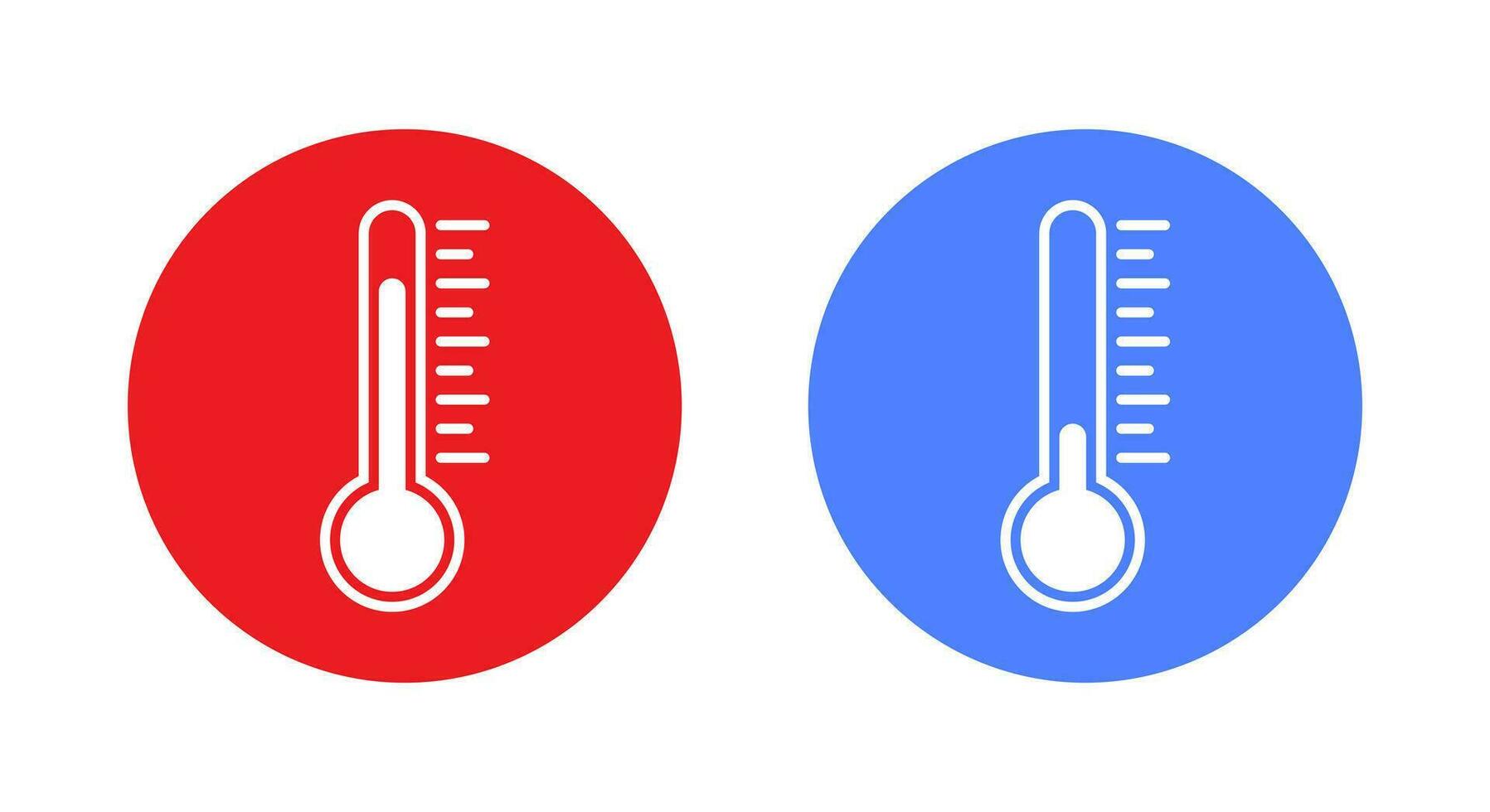 Temperature, thermometer icon vector on circle background