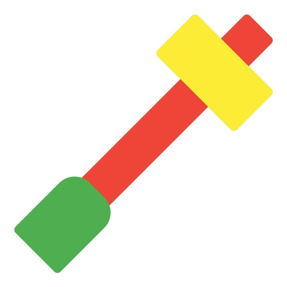 Hammer icon or logo illustration flat color style vector
