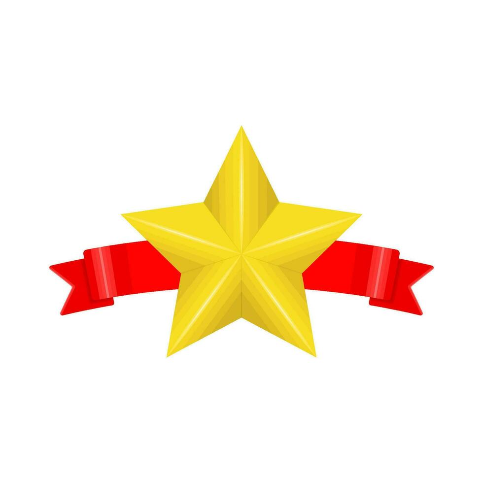 oro estrella witón ganador ilustración vector