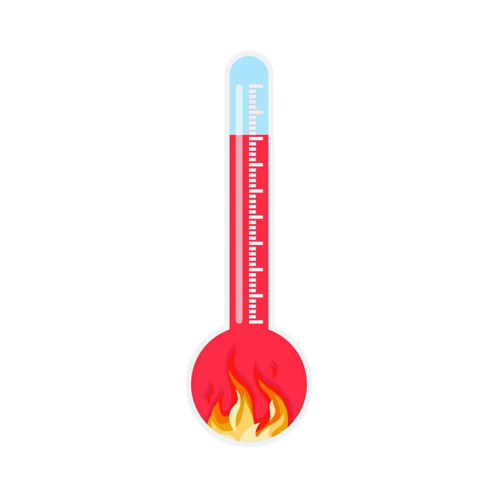 caliente temperatura ilustración vector