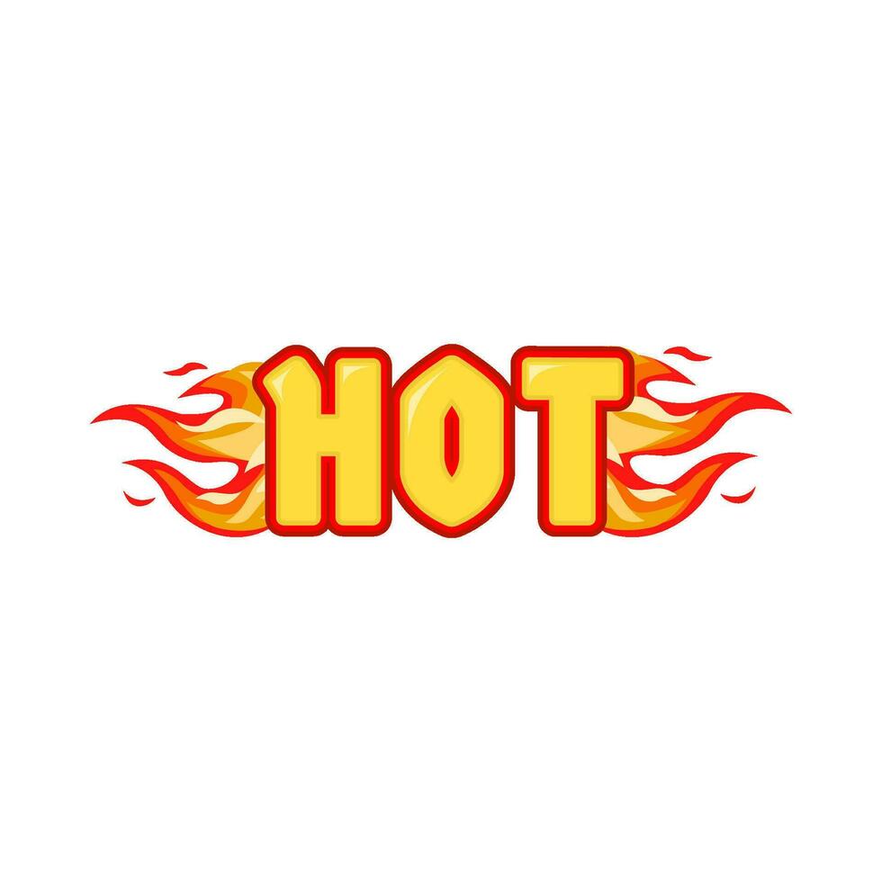 ilustración de fuego caliente vector