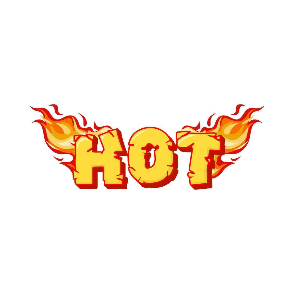 ilustración de fuego caliente vector