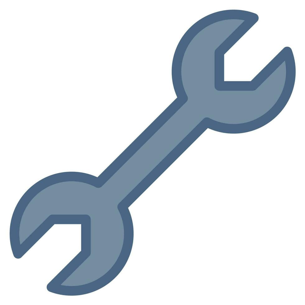 llave inglesa icono o logo ilustración contorno negro estilo vector