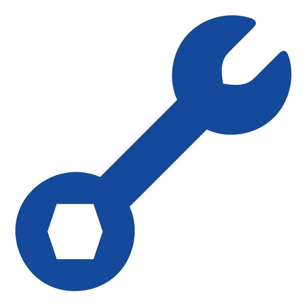llave inglesa icono o logo ilustración glifo estilo vector