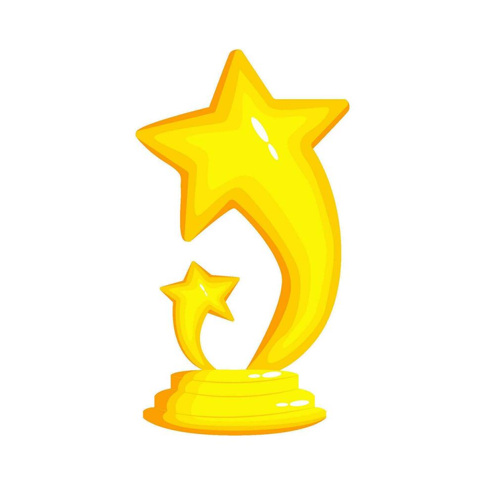 gold trophy champion illustration vector