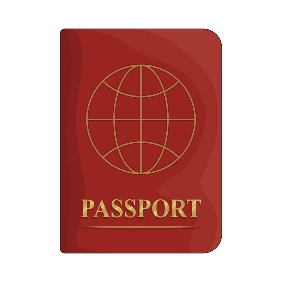 pasaporte libro ilustración vector