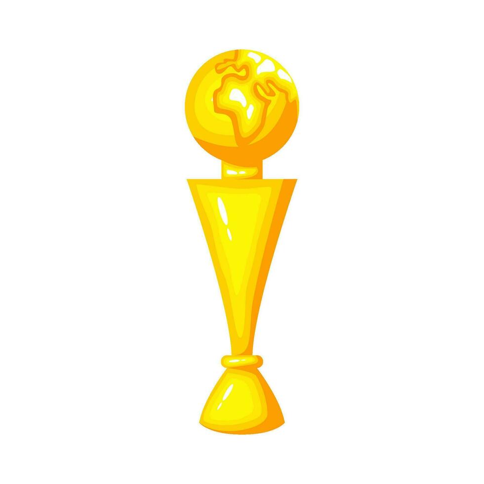 gold trophy champion soccer ball  illustration vector