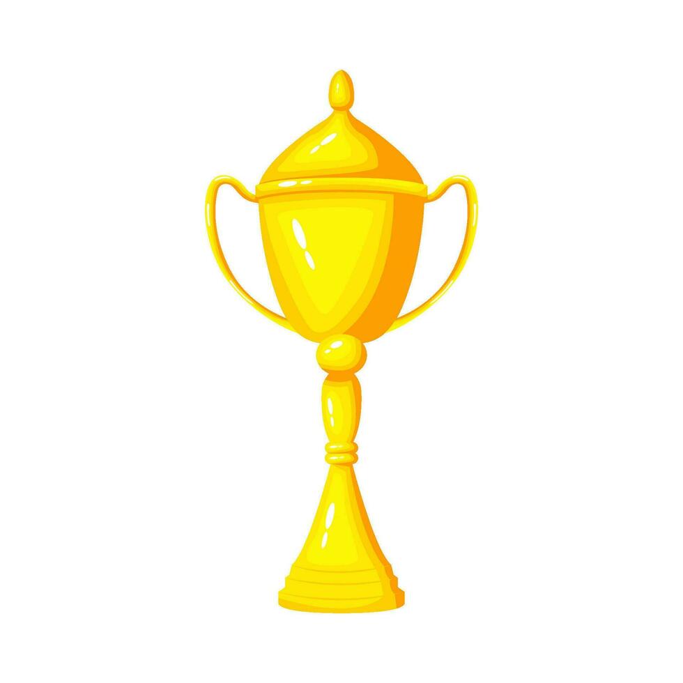 gold trophy champion illustration vector