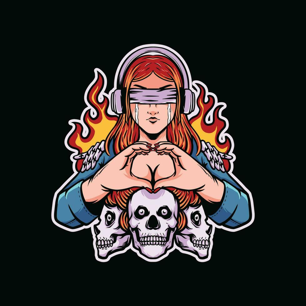 Bad Lover Illustration for Tshirt vector