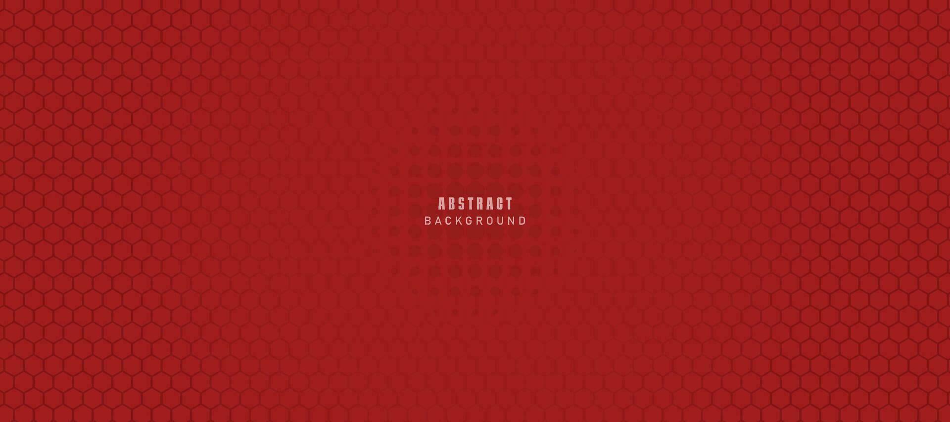 Abstract Red Vector Banner with Hexagon Grid. Seamless pattern ...