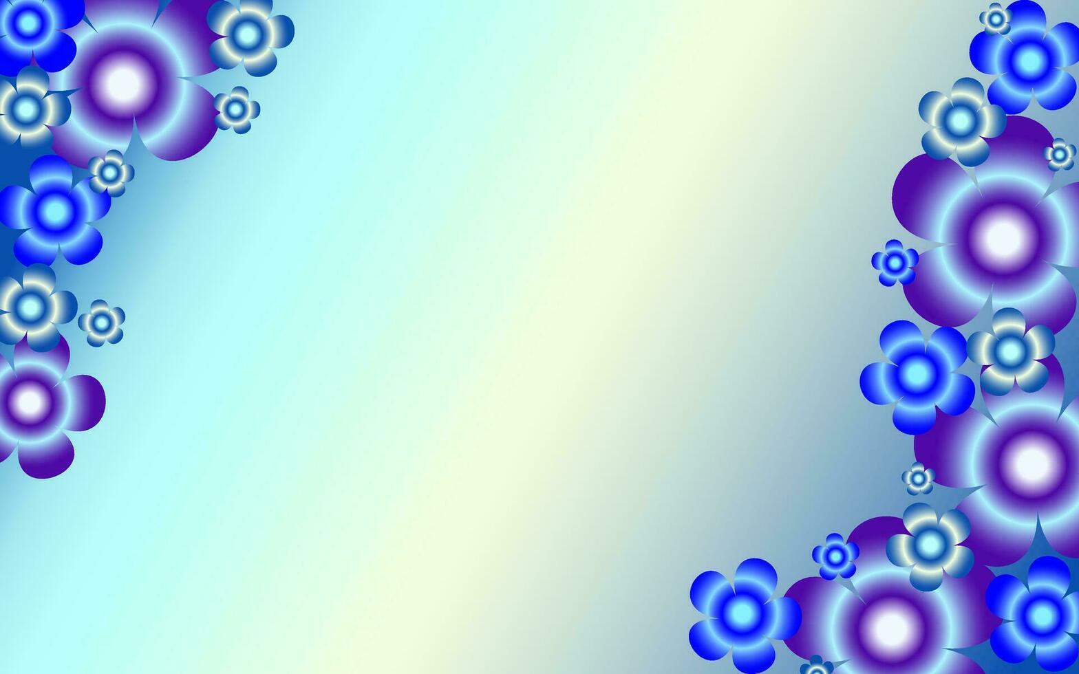 Spring vector background with flowers. Flowers on blue background for card, congratulation, invitation, banner and background.
