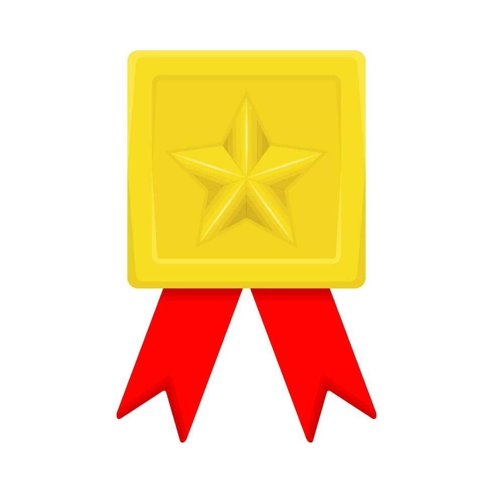 gold  award ribbon illustration vector