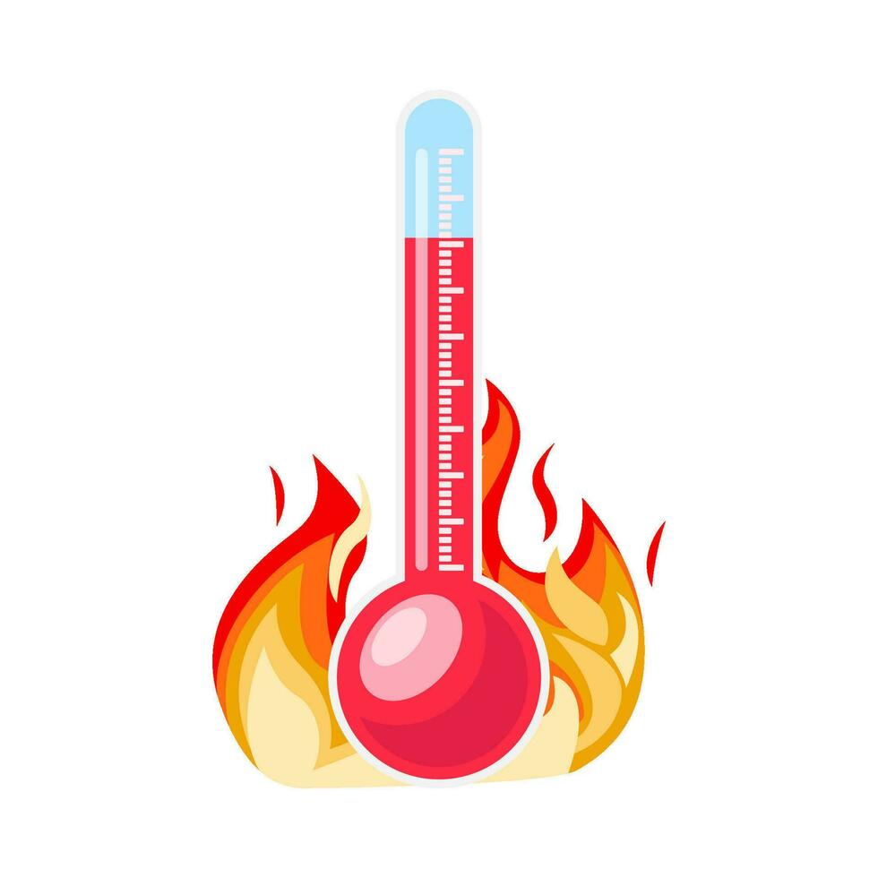 temperature with hot summer weather illustration vector