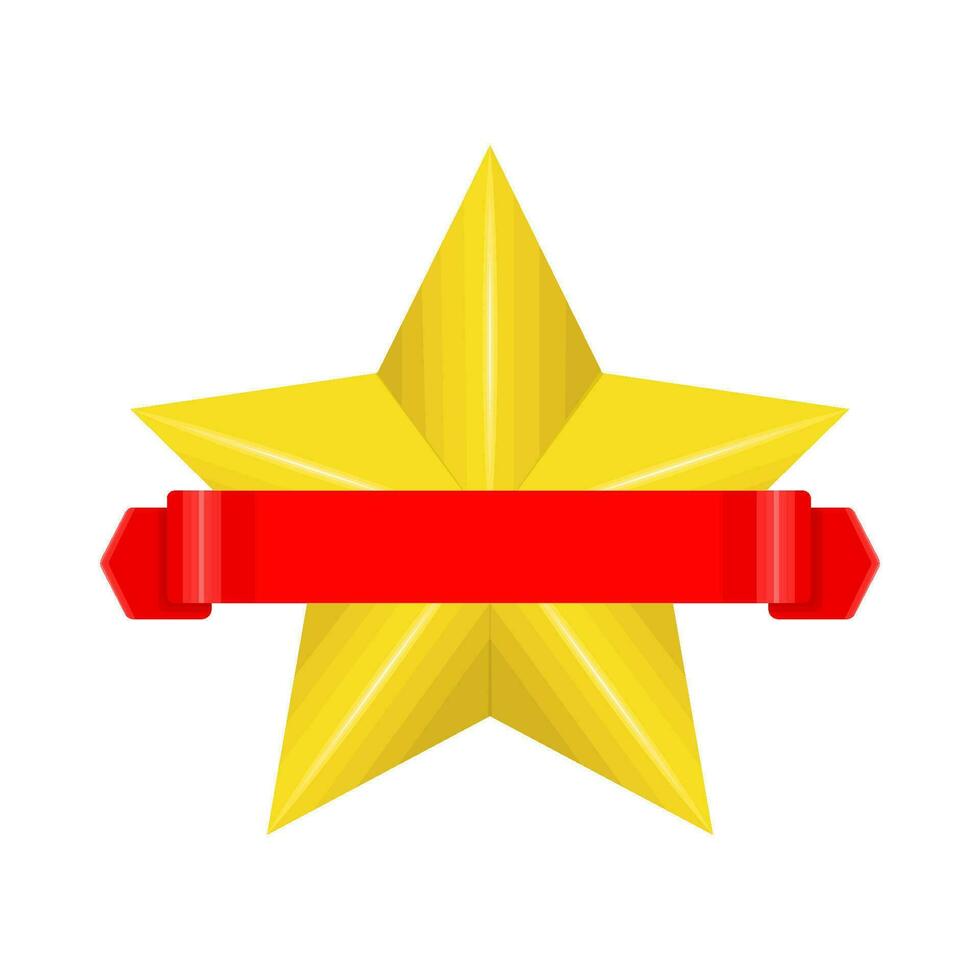 oro estrella witón ganador ilustración vector