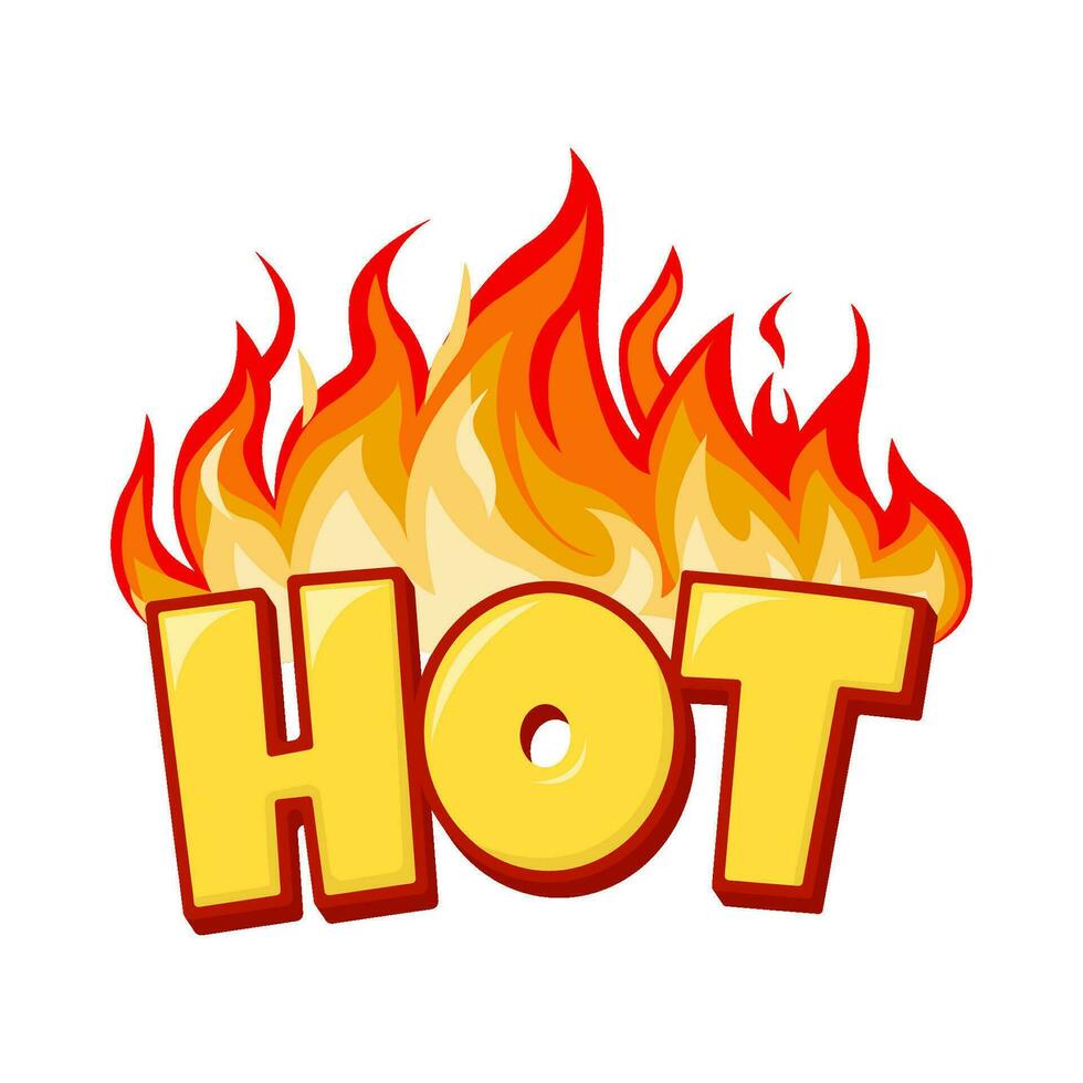 hot fire illustration vector