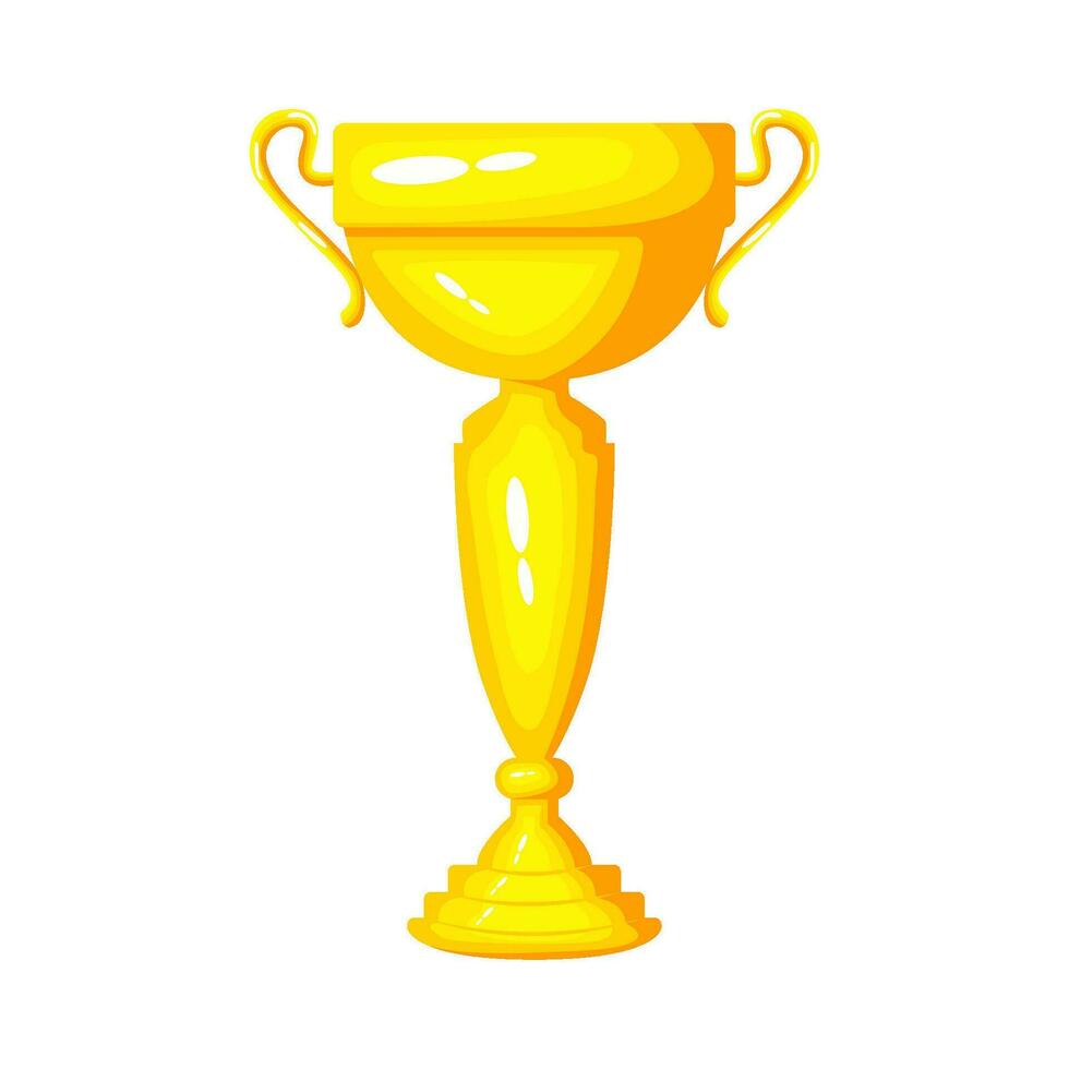 gold trophy champion illustration vector