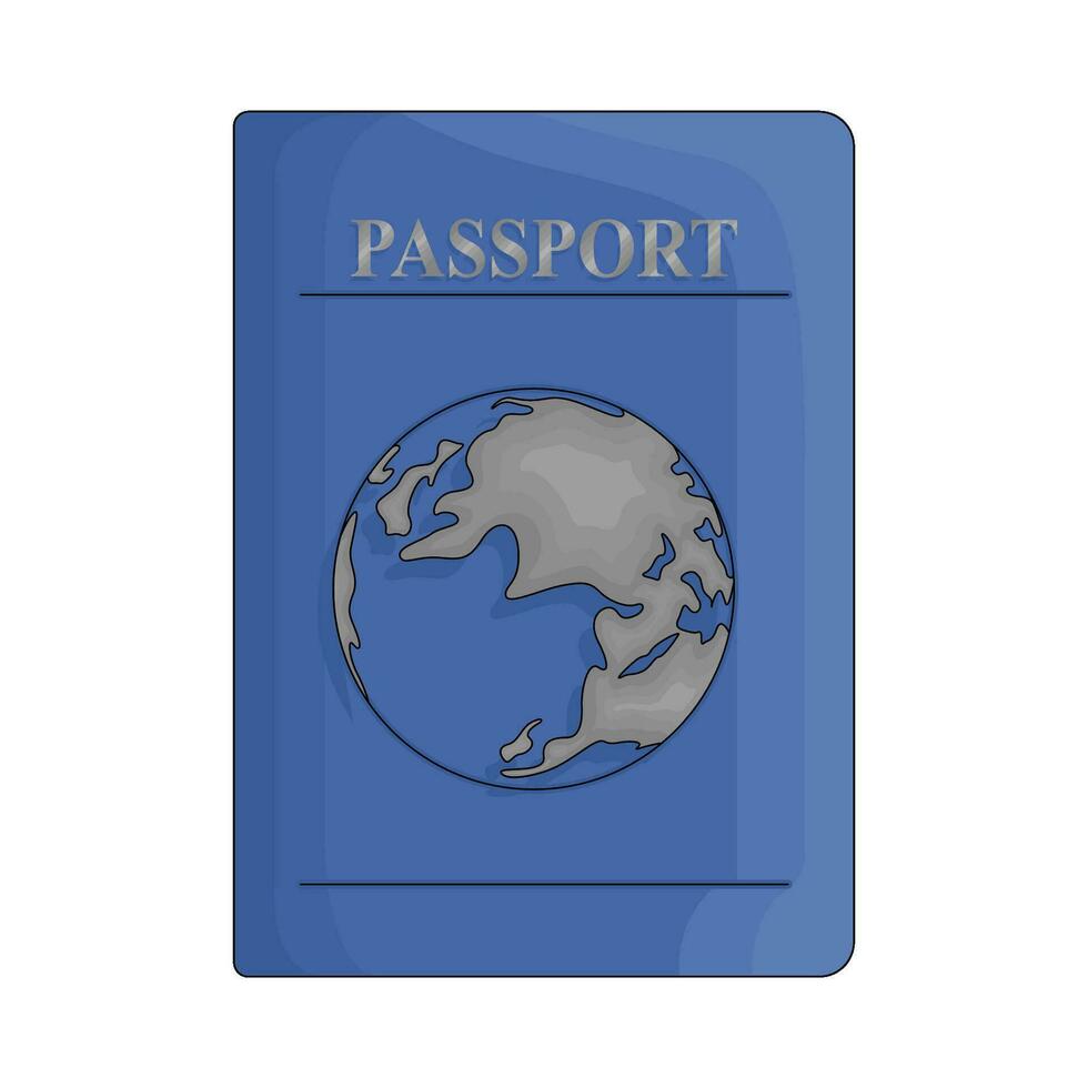 pasaporte libro ilustración vector