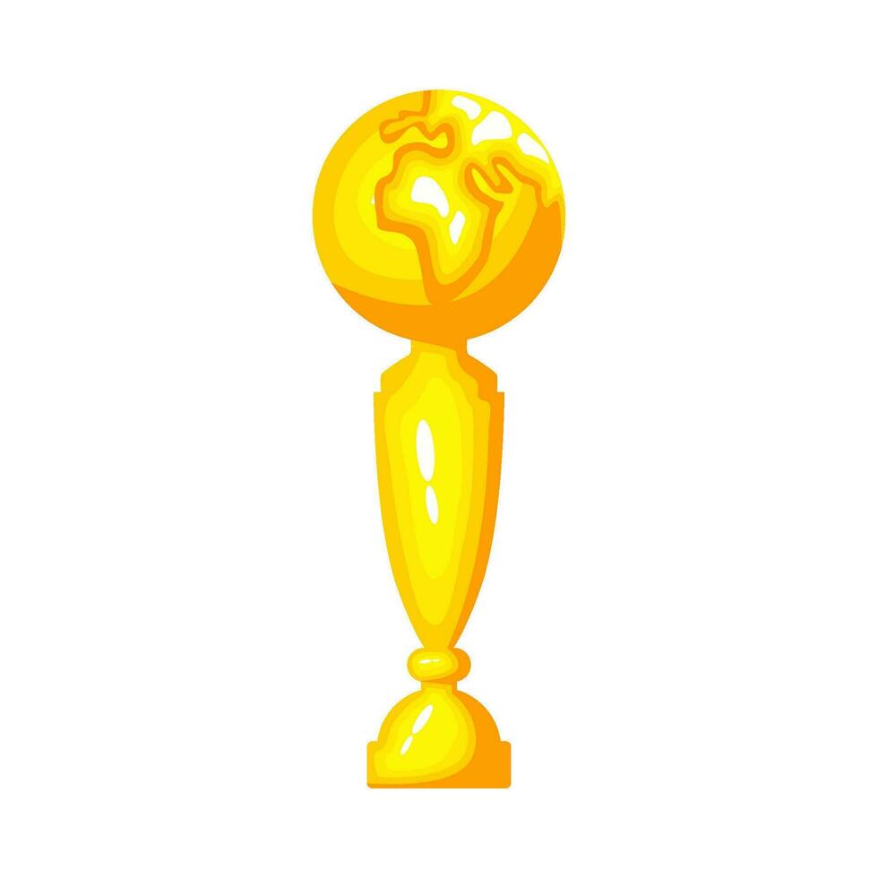 gold trophy champion soccer ball  illustration vector