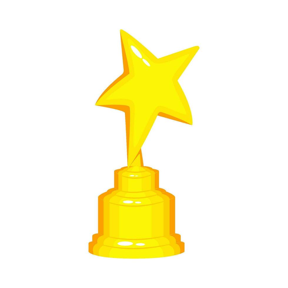 gold trophy champion  illustration vector