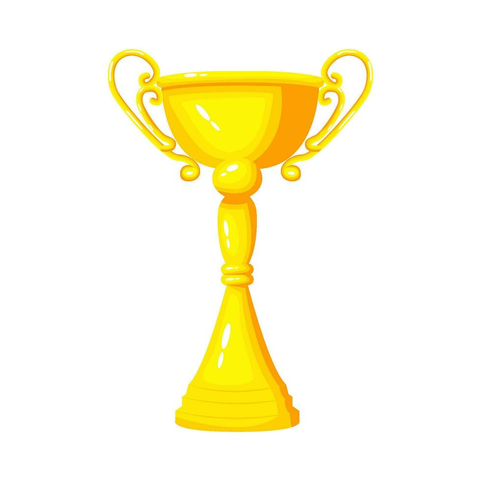 gold trophy champion illustration vector