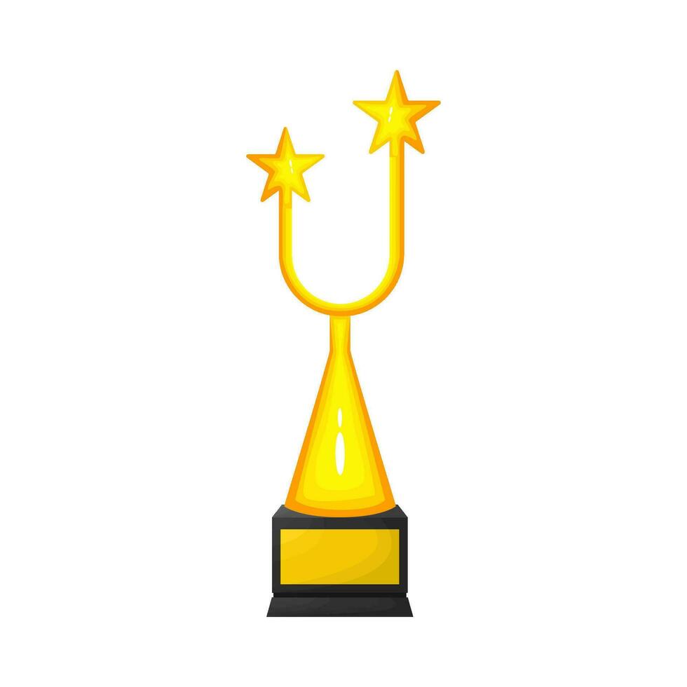 gold trophy champion  illustration vector