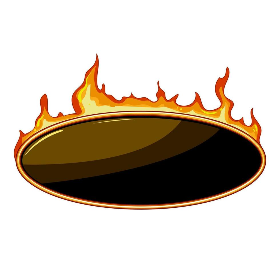 space fire game button cartoon vector illustration