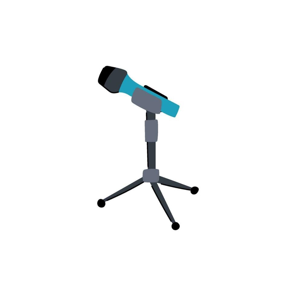 concert microphone stand cartoon vector illustration