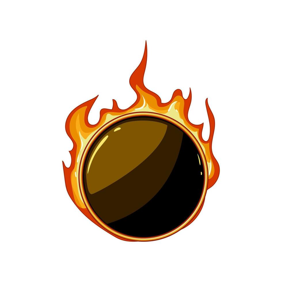 play fire game button cartoon vector illustration