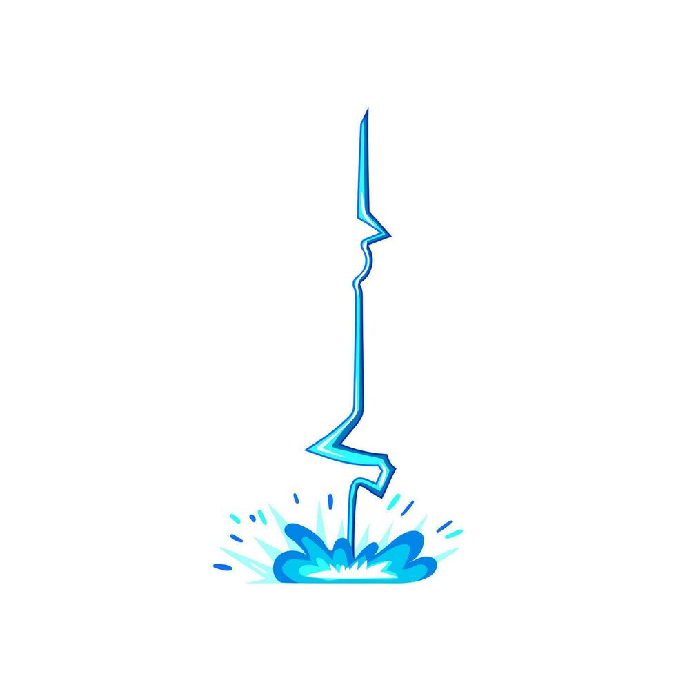 electric lightning effect cartoon vector illustration