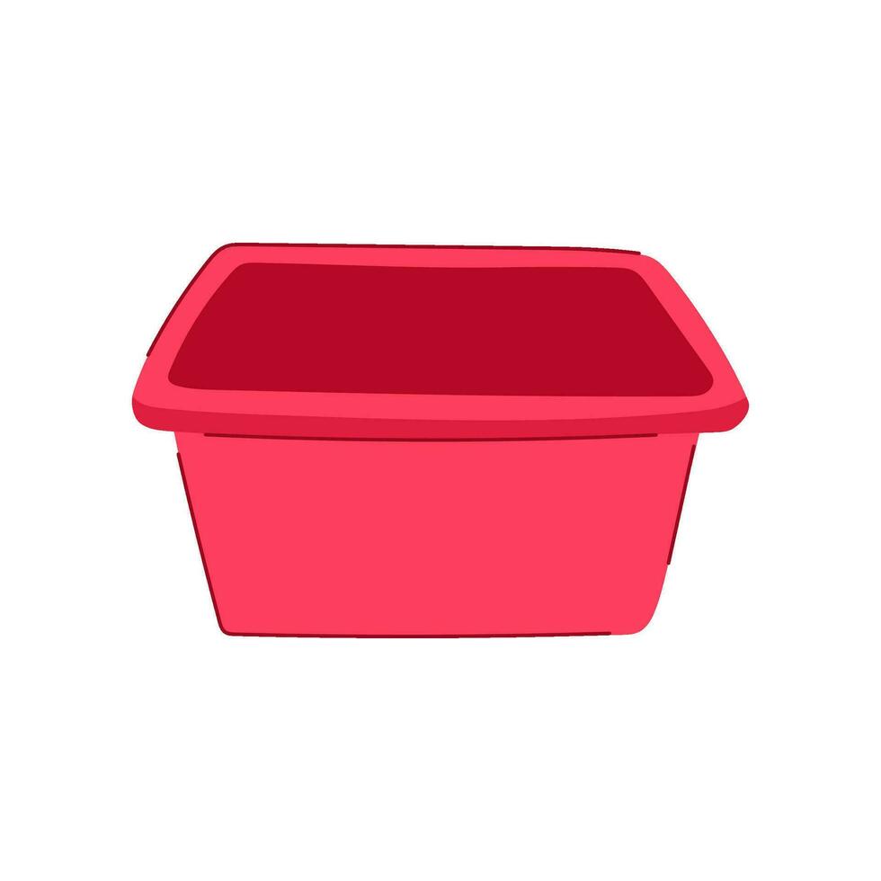 tub basin plastic cartoon vector illustration