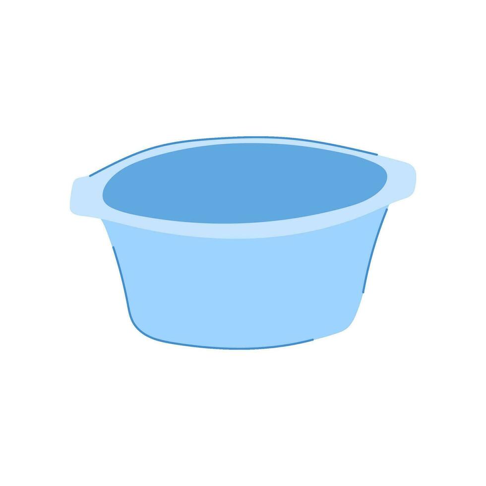 bucket basin plastic cartoon vector illustration