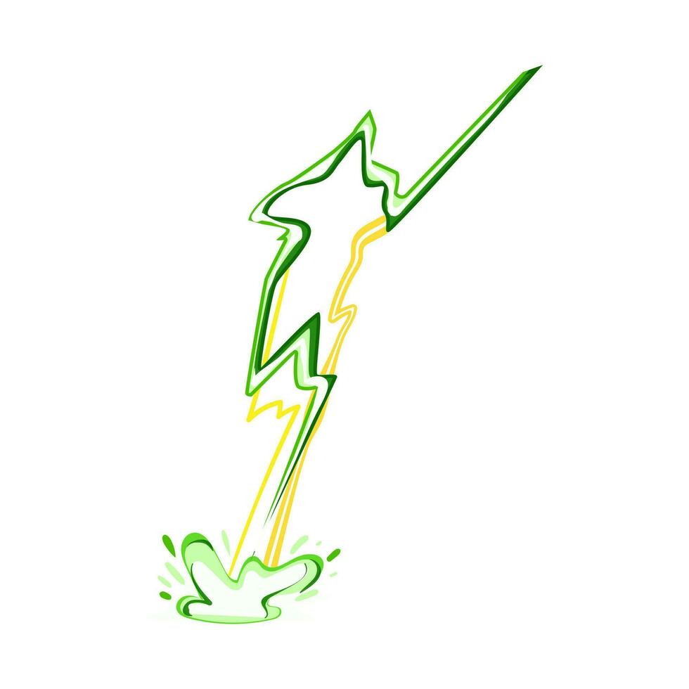 storm lightning effect cartoon vector illustration