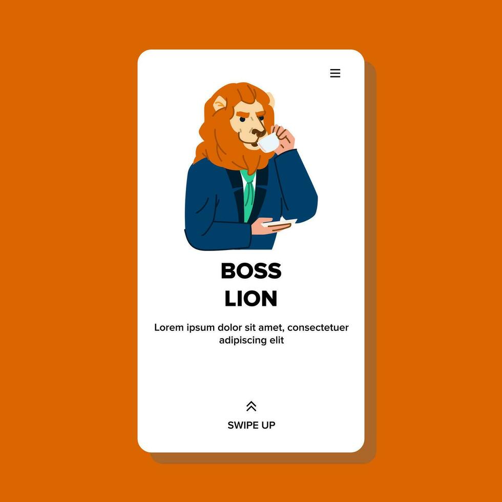 man boss lion vector