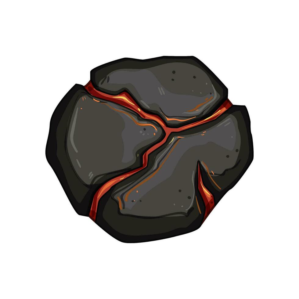 effect fire ball cartoon vector illustration
