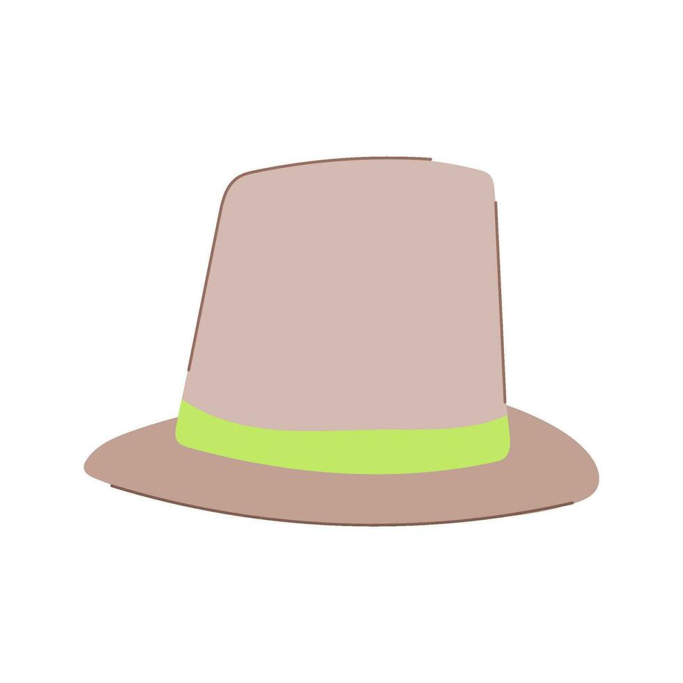 man cylinder hat cartoon vector illustration