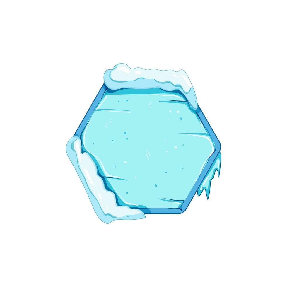 block ice game button cartoon vector illustration