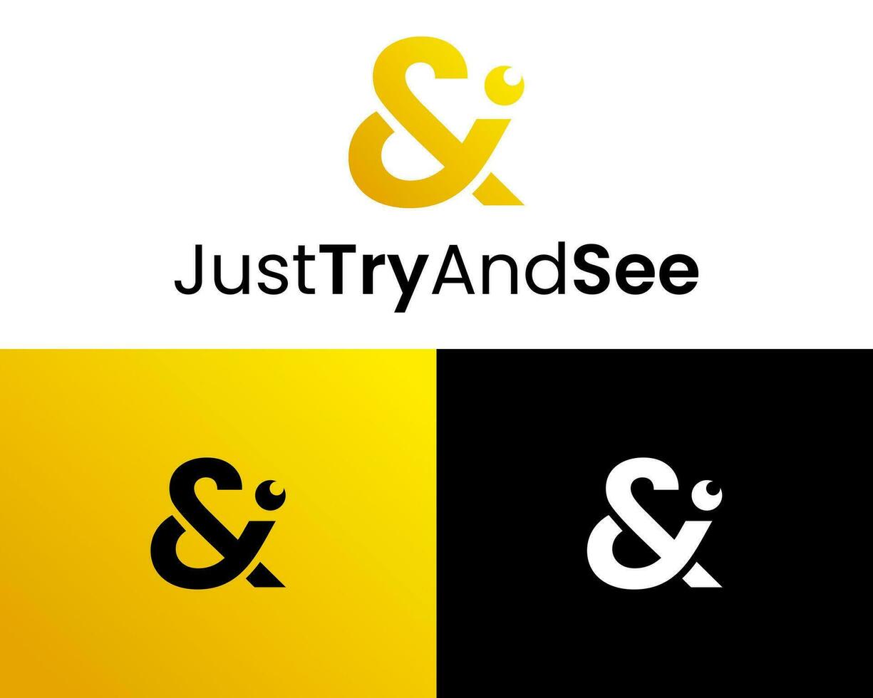 letra j monograma y ojo viendo logo diseño. vector