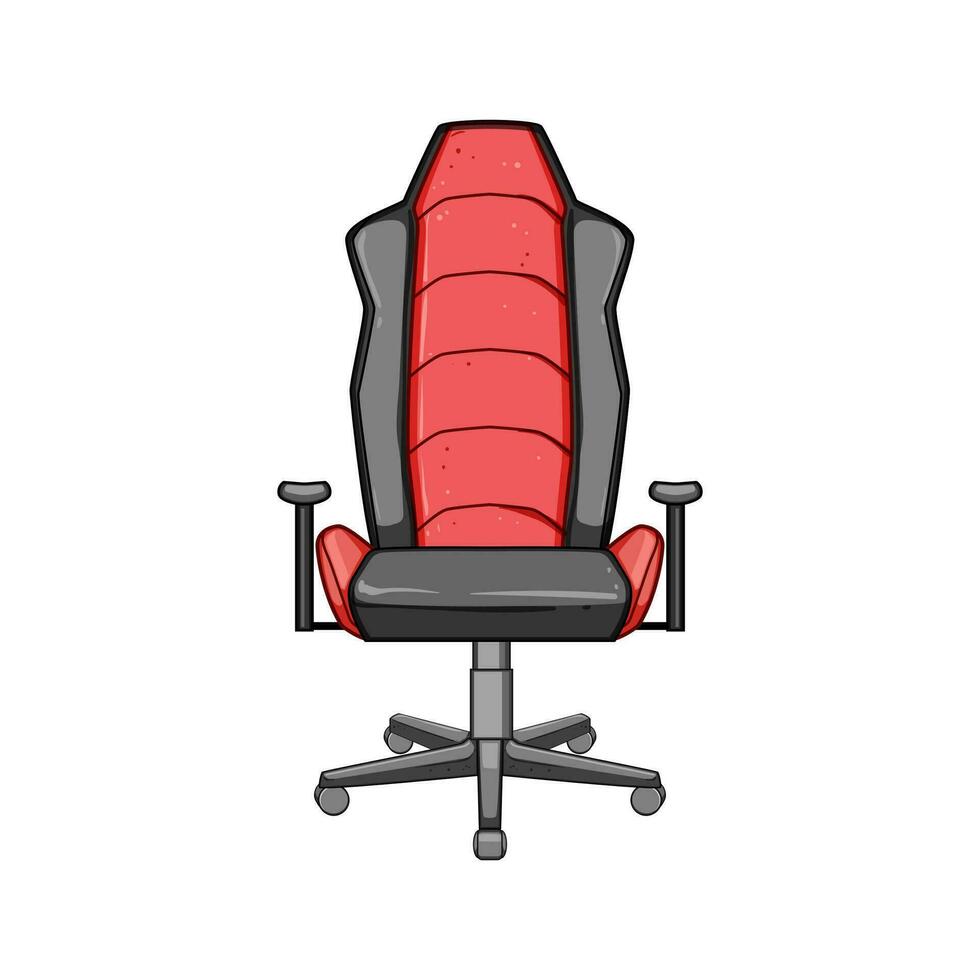 computadora juego silla dibujos animados vector ilustración