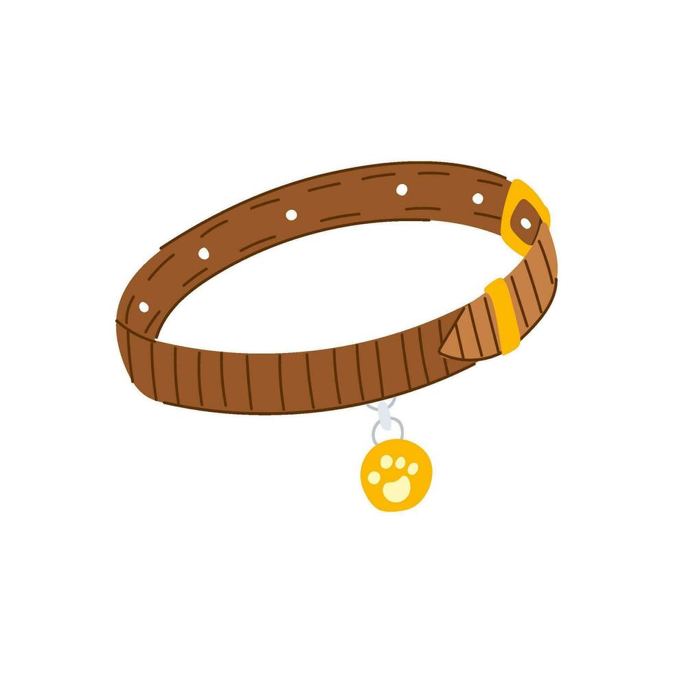 food pet collar cartoon vector illustration