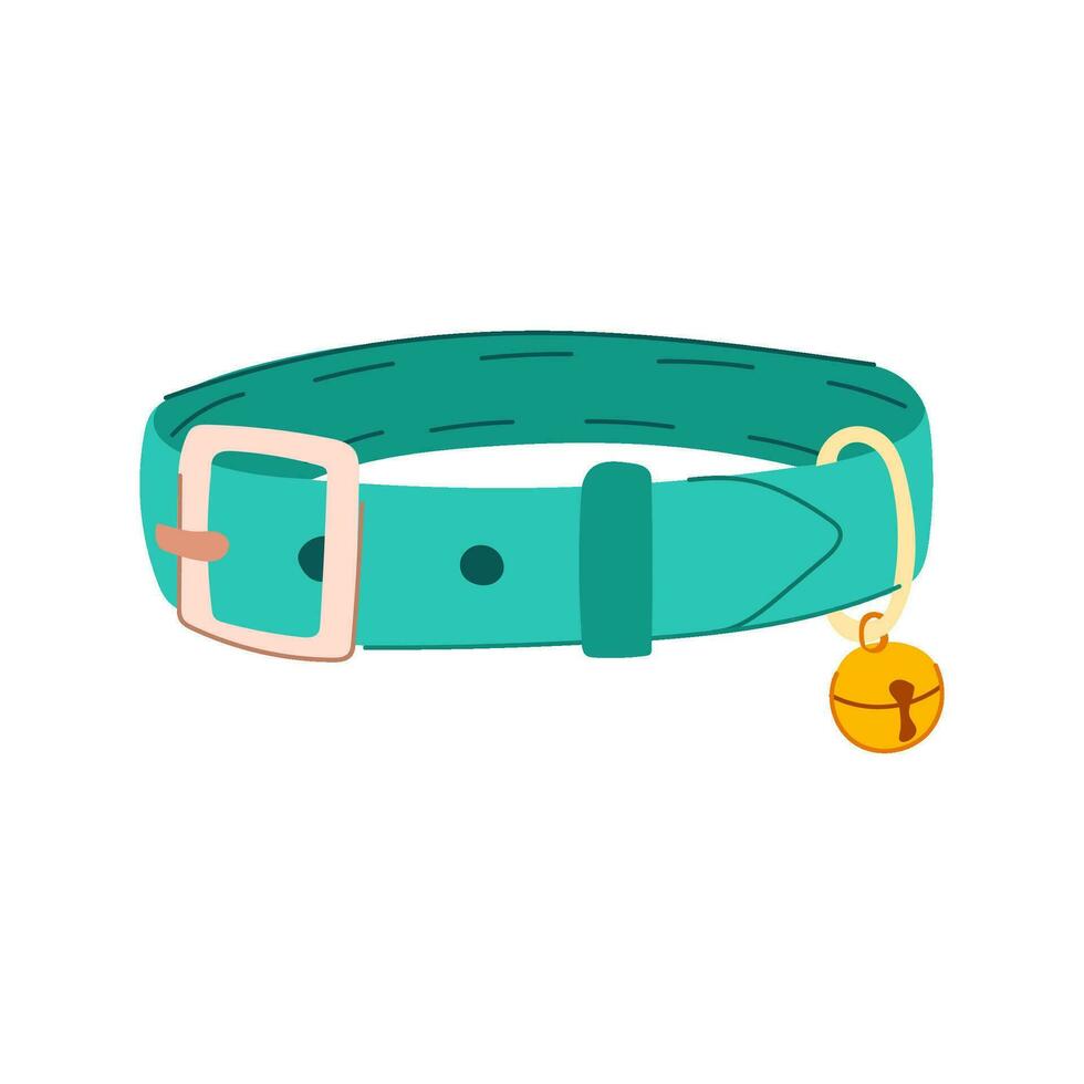 dog pet collar cartoon vector illustration