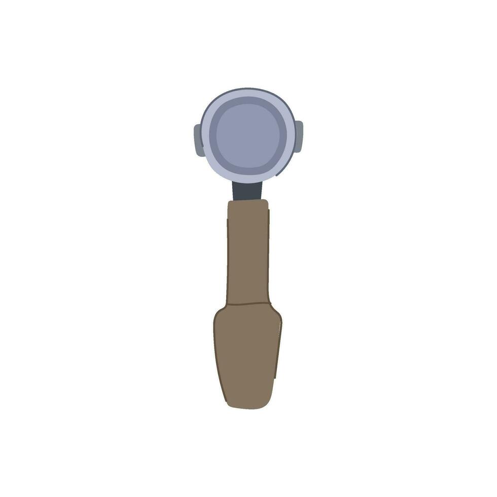 logo portafilter coffee cartoon vector illustration