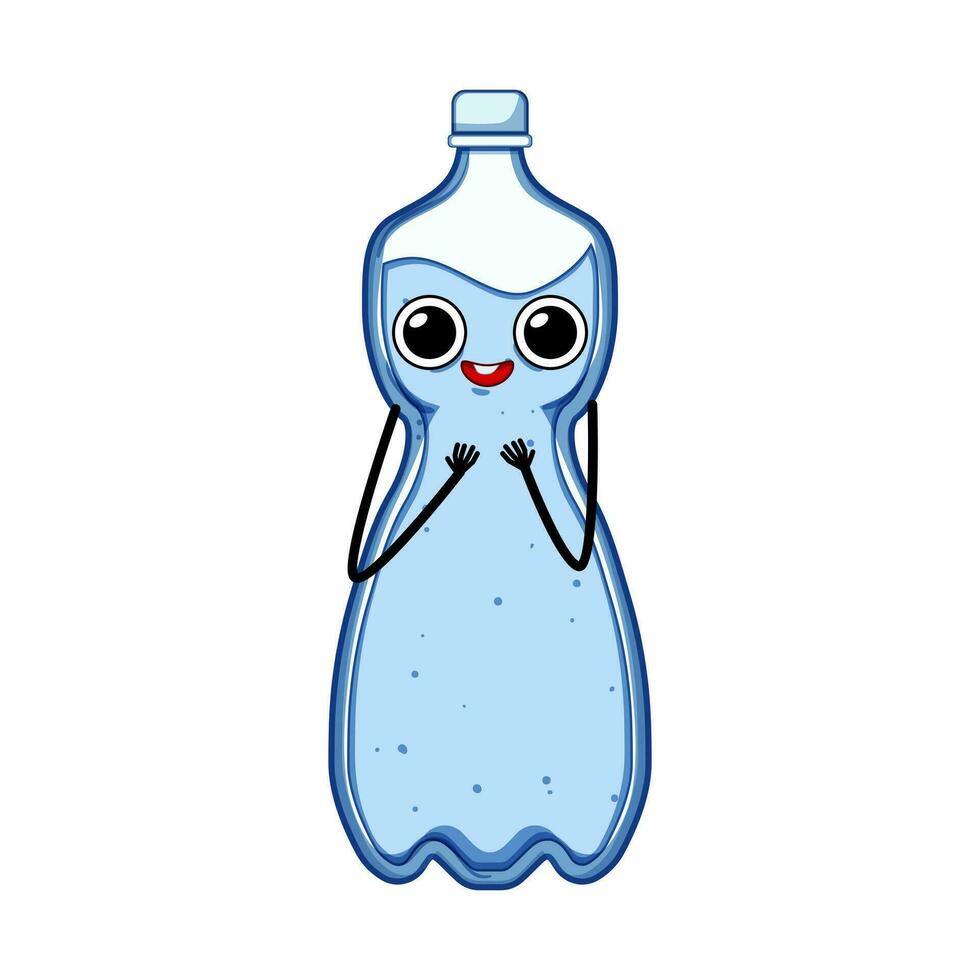 salvar agua eco personaje dibujos animados vector ilustración