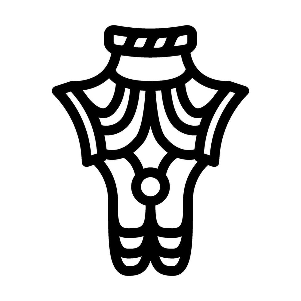 body chain jewelry line icon vector illustration