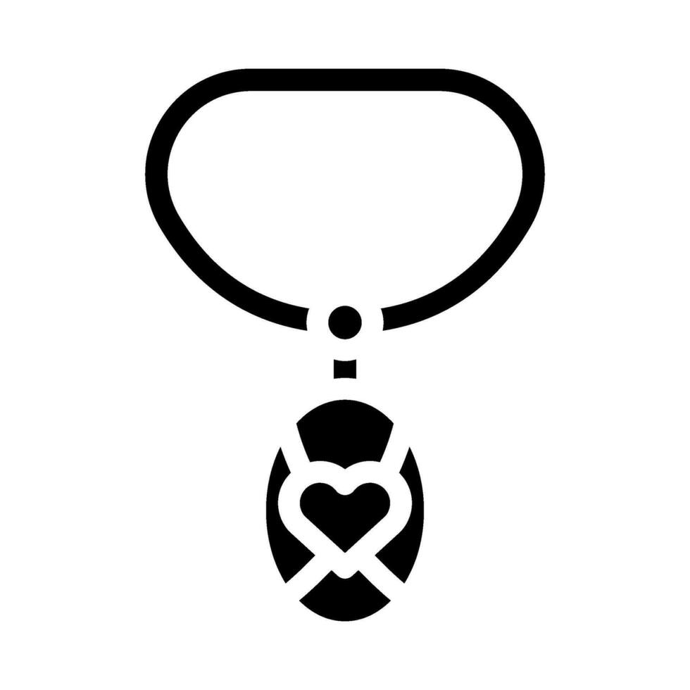 pendant jewelry glyph icon vector illustration